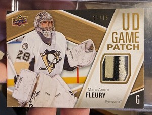 2011-12 Upper Deck UD Game Jersey Patch Series 1 Marc-Andre Fleury #GJ-MF #15/15