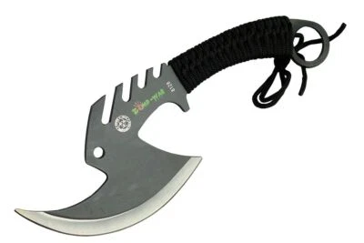 11.5" Zomb-War Full Tang Stainless Steel Tactical Axe W/ Wrapped Handle & Sheath - Image 1 of 4