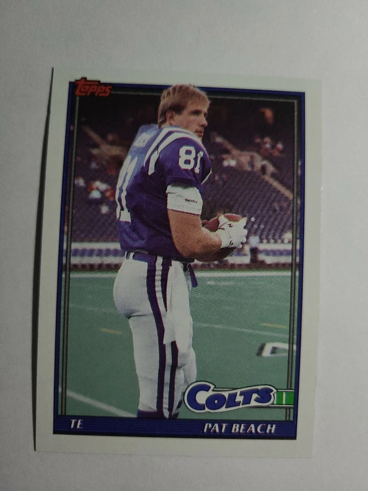 PAT BEACH 1991 TOPPS FOOTBALL CARD # 347 D7374 - Image 1 of 1