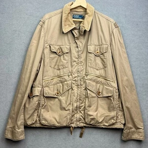 POLO RALPH LAUREN Jacket Men L Canvas Wading Safari Military Fish Hunt Pockets - Picture 1 of 17