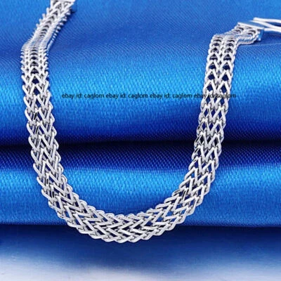 Real Platinum 950 Women Men Bracelet Hollow Braid Chain Link 9.6g 7.1"L - Image 1 of 4