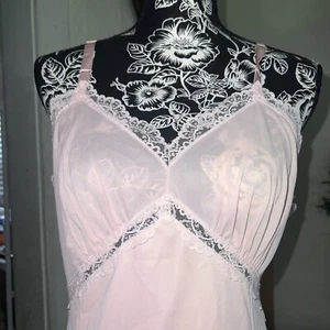 Vintage Figurfit  Peach Cotton Blend Shadow Panel Slip Nighty Lingerie 36 - Picture 1 of 6