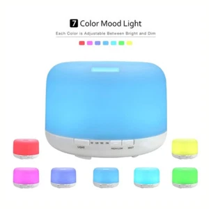 Aromaterapia 7 LED Humidificador De Ultrasónico Purificador 500ML Difusor Aromas - Imagen 1 de 4