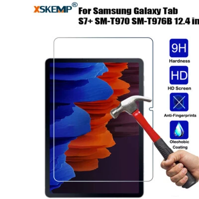 For Samsung Galaxy Tab S7+ T970 T976B 12.4 Tempered Glass Screen Protector New - Image 1 of 4