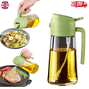 2-in-1 Oil Spray Bottle Refilable Plastic BBQ Cooking Olive Oil Spray Dispenser - Picture 1 of 22