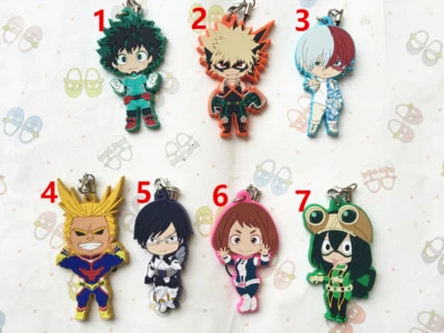Anime My Hero Academia Boku no Hero Akademia Todoroki Llavero Correa de Goma  Foto 1 de 2