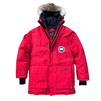 Vintage Canada Goose Expedition Down Jacket Red Parka Mens XS (M) 4565MR   Fur - Image 1 of 4