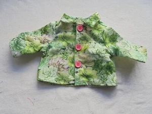 Fits American Girl 18" Boy doll Clothes-Green & Pink Flowers on Pink Shirt - Picture 1 of 3