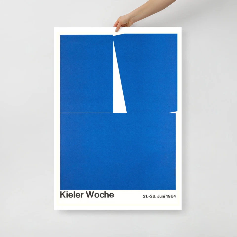 Régate Kieler Woche - Sailing Blue Hans Hillmann - 1964  - Image 1 of 3