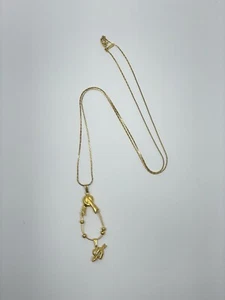 Vintage Monet signiert Charm Halter Anhänger mit Herz Charm - Bild 1 von 6