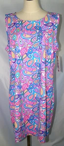 Lulu B Carolina Paisley Shift Dress Sz 1X Vibrant Colors Brand New Gorgeous - Picture 1 of 8