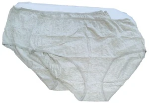 BNWOT 2 x Marks & Spencer GREY MARL FULL BRIEF KNICKERS Size 28 - Picture 1 of 10