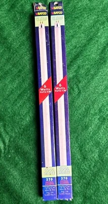 2 Satco S1902 F6T5/CW Fluorescent Tube 9” 6W 2-Pin G5 T5 4000K Cool White - Image 1 of 3