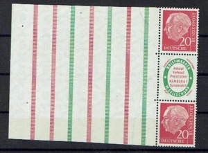 Bund BRD Heuss MiNr zwei Zusammendrucke RL 1 aus MHB 3, tadellos postfrisch - Bild 1 von 1