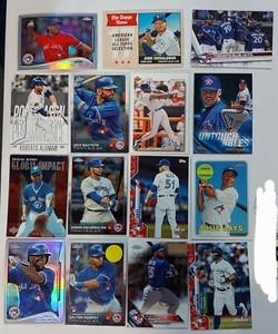Lot of 15 former Blue Jays players Rookies/Inserts Delgado, Edwin, Clemens, Etc