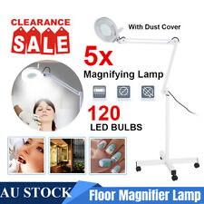 	5x Magnifying Lamp Floor Stand 120LEDs Magnifier Beauty Salon Light Adjustable