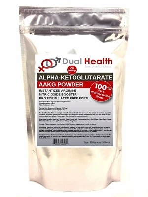 AAKG 100g (3.5 oz) Pure L-Arginine Alpha Ketoglutartate Powder Nitric Oxide - Image 1 of 2