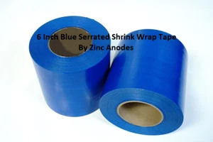  6" X 180' Blue Serrated  Shrink Wrap Tap 6 Inch Blue Serrated SEA 27T6W8P T6W - Bild 1 von 1