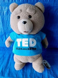TED 2 Movie 17" Plush Bear "#LEGALIZE TED" BLUE Shirt - RARE Japan Import - NEW - Picture 1 of 7