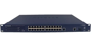 NetGear FS726T 24 Port 10/100 Mbps Smart Switch w/ 2 Gigabit Ports PoE TESTED - Picture 1 of 8