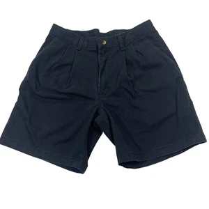 Timber Creek by Wrangler Shorts Men 32 Black Pleated Front Casual Cotton Walking - Picture 1 of 9