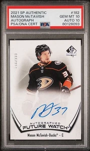 2021-22 SP Authentic Autographed Future Watch RC Mason McTavish /999 PSA 10/10 - Picture 1 of 3