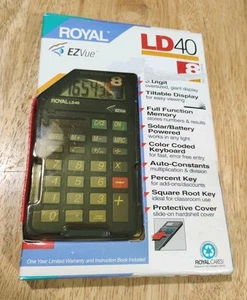 Calcolatrice Royal LD6 EZ VUE 8 cifre energia solare e a batteria con manuale - Foto 1 di 3