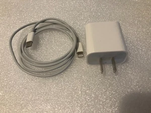 Genuine 20W Fast Charger Power Adapter & USB-C Lightning Cable approximately 41' - Picture 1 of 5