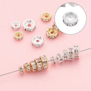 50pcs 8mm Loose For Crystal Spacer Beads for Handmade Jewelry Crafting Fun - Picture 1 of 22