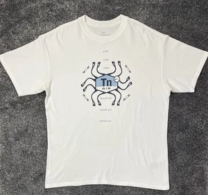 Nike Air Max Plus TN T Shirt White & Blue Mens Large Loose Fit Heavyweight Rare - Picture 1 of 17