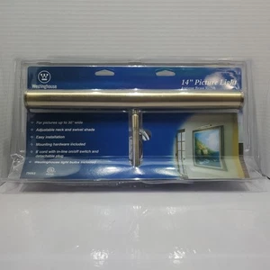 Picture Light Fixture 14 inch (2-Frosted Lights, Antique Brass) - Picture 1 of 1