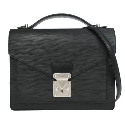 Bolso de Mano Louis Vuitton Negro Epi Monceau 28 2 Vías M52792 SR0026 XX06019 Foto 1 de 4