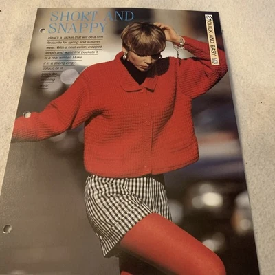 VINTAGE CREATIVE NEEDLES PATTERN - SHORT & SNAPPY KNITTING PATTERN IN ARAN YARN - Image 1 of 4