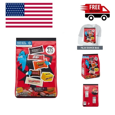 Hershey Miniatures Assorted Flavored, Halloween Candy Bulk Bag, 275 Pieces - Image 1 of 4