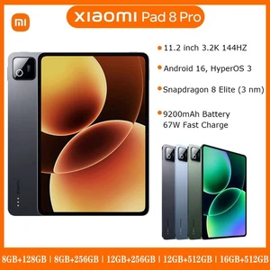 Original Xiaomi Pad 8 Pro 11.2'' Tablet PC Snapdragon 8 Elite 9200mAh Android 16 - Picture 1 of 20