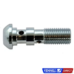 Chrome Banjo Bolt Double 10mm x 1.25 (Coarse Thread) Venhill - Bild 1 von 1