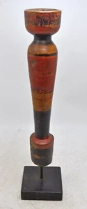 Antique Wooden Paga Leg Candle Holder Stand Original Old Hand Carved - Picture 1 of 6