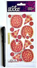 (1) pkg scrapbooking stickers - New - Pepperoni Pizza