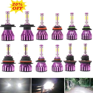 2pc 4-Sided LED Headlight 6000K 2000W 300000LM Kit High or Low Beam Super Bright - Picture 1 of 27