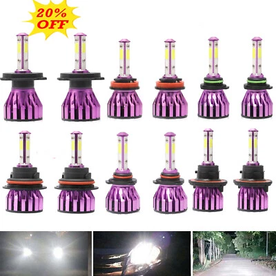 2pc 4-Sided LED Headlight 6000K 2000W 300000LM Kit High or Low Beam Super Bright Foto 1 de 4