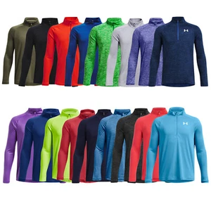 Under Armour Junior Boys Tech 2.0 Half Zip Top UA Kids Golf Gym Training Sweater - Picture 1 of 38
