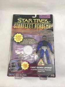 Star Trek Starfleet Academy Cadet GEORDI LAFORGE MOC Playmates 1996 w CD ROM - Picture 1 of 18