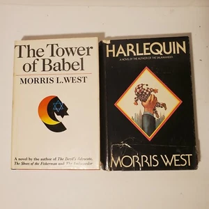 Morris L. West Hardcover with Dust Jacket The Tower Of Babel & Harlequin - Picture 1 of 12