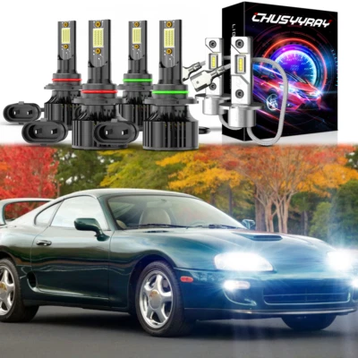 Para Toyota Supra 1994-1998 6X Bombillas LED Luz Alta Baja + Kit Luz Antiniebla Foto 1 de 4