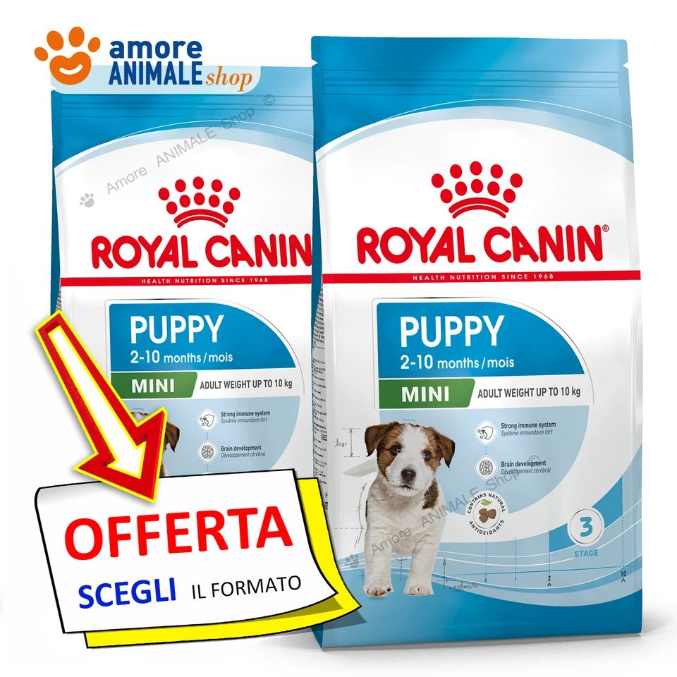 Royal Canin Dog → PUPPY MINI - 800 gr / 2 / 4 / 8 kg - Crocchette Cane, Cani - Imagen 1 de 1