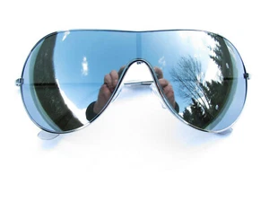 Lunettes de soleil Alpland verres argent entièrement miroir - Photo 1 sur 2