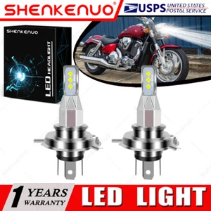 For Honda VTX1800C VTX1800R/S/T 2002-2008 2X 9003 H4 LED Headlights Bulbs White - Picture 1 of 12