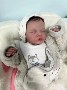 19in Realistic Weighted Reborn Baby Dolls Hand Rooted Hair Newborn Boy Art Gift - Picture 1 of 8