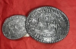 Hesston NFR 1989 Matching Adult And Youth Set! Neu! Papa/Mama und ich Schnallen! - Bild 1 von 5