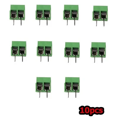 10PCS 2Pin Screw Terminal Block PCB 300V 10A 5mm Pitch Connector - Image 1 of 2